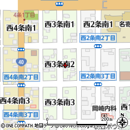 北海道名寄市西３条南2丁目周辺の地図