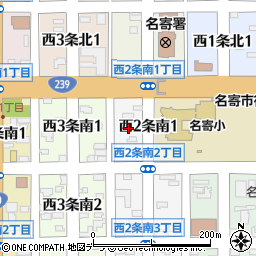 北海道名寄市西２条南1丁目周辺の地図