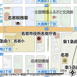 北海道名寄市周辺の地図