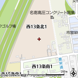 北海道名寄市西１３条北1丁目周辺の地図