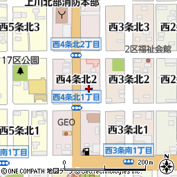 北海道名寄市西４条北2丁目4周辺の地図