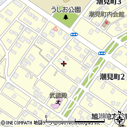 北海道紋別市潮見町周辺の地図