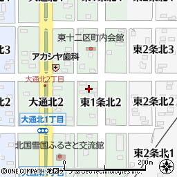 北海道名寄市東１条北2丁目10周辺の地図