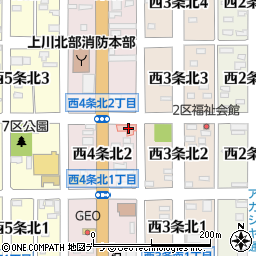 北海道名寄市西４条北2丁目9周辺の地図