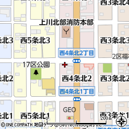 北海道名寄市西４条北2丁目16周辺の地図