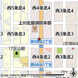 上川北部消防事務組合名寄消防署火災案内周辺の地図