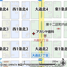 北海道名寄市大通北3丁目3周辺の地図