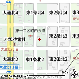 北海道名寄市東１条北3丁目15周辺の地図