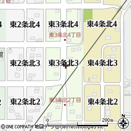 北海道名寄市東３条北3丁目周辺の地図