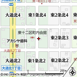 北海道名寄市東１条北3丁目周辺の地図