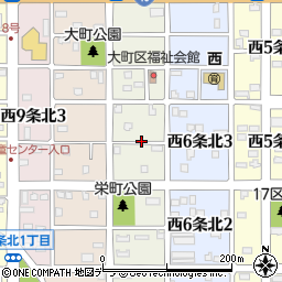 北海道名寄市西７条北3丁目周辺の地図