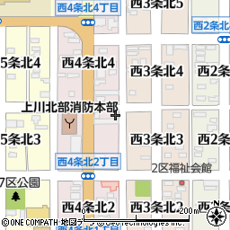 北海道名寄市西４条北3丁目8周辺の地図