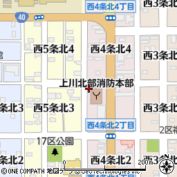 北海道名寄市西４条北3丁目16周辺の地図