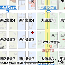 北海道名寄市西１条北3丁目10周辺の地図