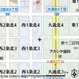 北海道名寄市西１条北3丁目10-2周辺の地図