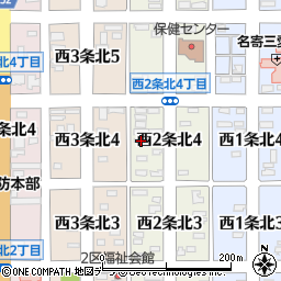 北海道名寄市西２条北4丁目16周辺の地図