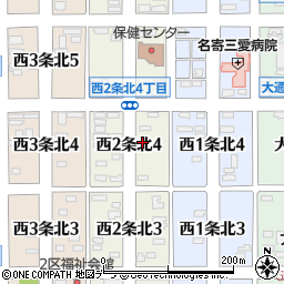 北海道名寄市西２条北4丁目6周辺の地図