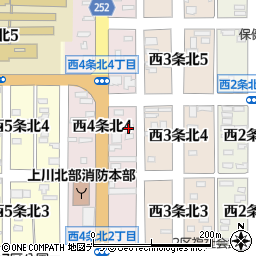 北海道名寄市西４条北4丁目7周辺の地図