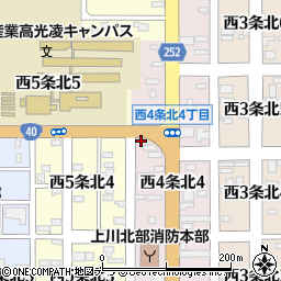 北海道名寄市西４条北4丁目13周辺の地図