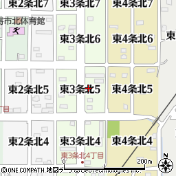 北海道名寄市東３条北周辺の地図