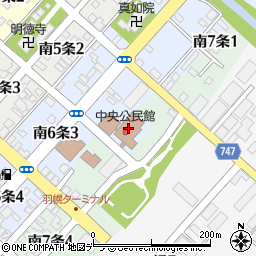 羽幌町立中央公民館周辺の地図