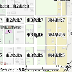 北海道名寄市東３条北6丁目周辺の地図