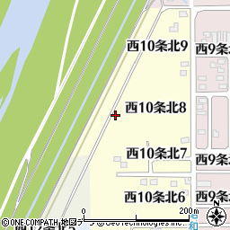 北海道名寄市西１０条北8丁目周辺の地図