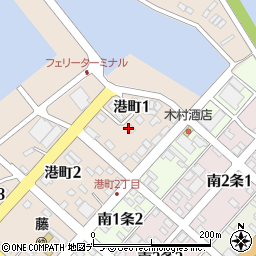 羽幌町観光協会観光案内所周辺の地図