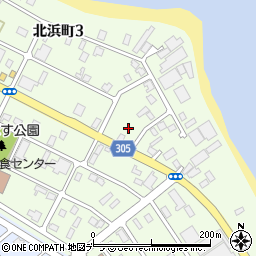 北海道紋別市北浜町周辺の地図