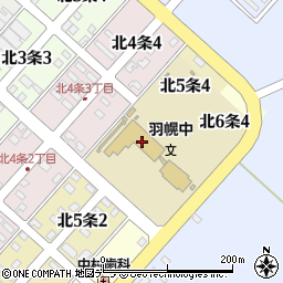 羽幌町立羽幌中学校周辺の地図