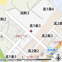 北海道苫前郡羽幌町北１条周辺の地図