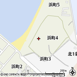北海道羽幌町（苫前郡）浜町周辺の地図