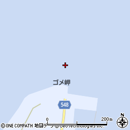 ゴメ岬周辺の地図