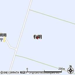 北海道苫前郡初山別村有明周辺の地図