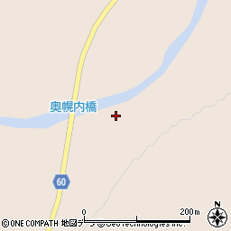 奥幌内橋周辺の地図