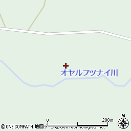 オヤルフツナイ川周辺の地図