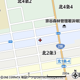 北海道枝幸郡浜頓別町北３条3丁目1周辺の地図