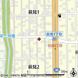稚内萩見郵便局 ＡＴＭ周辺の地図