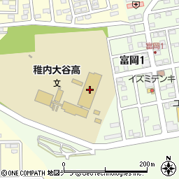 稚内大谷高等学校周辺の地図