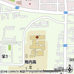 北海道稚内高等学校周辺の地図