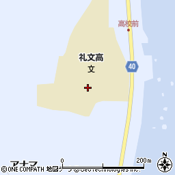 北海道礼文高等学校周辺の地図