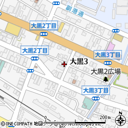 北海道稚内市大黒周辺の地図