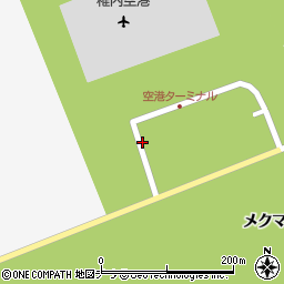 稚内空港ターミナル出発口周辺の地図