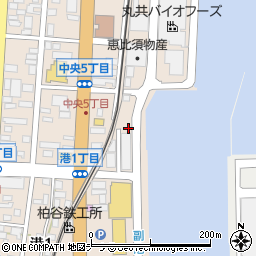 稚内魚菜卸売市場　鮮凍部周辺の地図