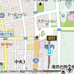 稚内駅前周辺の地図