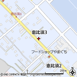 北海道稚内市恵比須周辺の地図