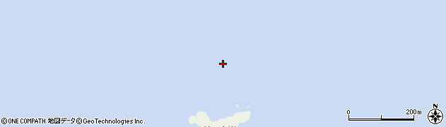沖ノ南岩周辺の地図