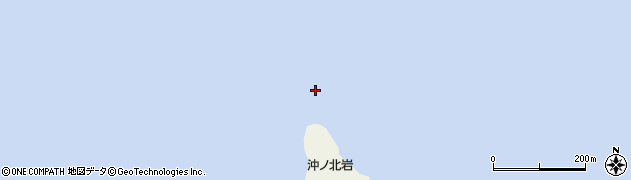 沖ノ北岩周辺の地図