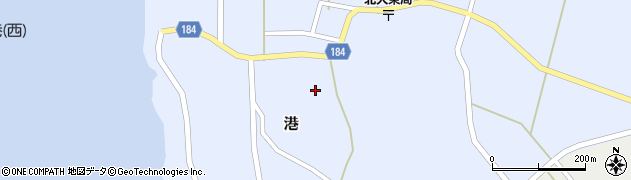 沖縄県島尻郡北大東村港周辺の地図