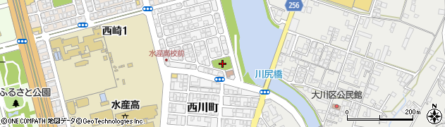 西崎でいご児童公園周辺の地図